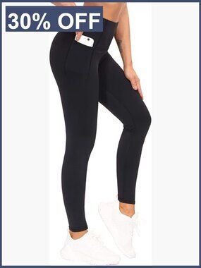 High Waist Tummy Control Leggings with Pockets for Yoga and Running